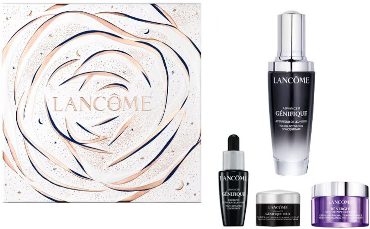 lancome advanced génifique new confezione 50 ml siero viso + 5 ml crema occhi + 15 ml crema viso giorno + 10 ml siero viso