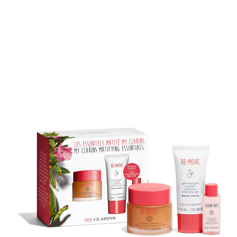 my clarins my clarins - gel matité imperfections confezione 50 ml gel-crema viso + 30 ml detergente viso + 10 ml lozione viso