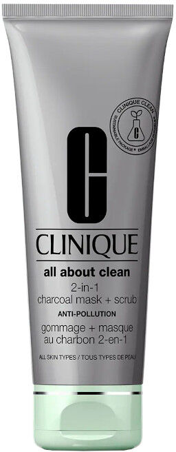 clinique all about clean - 2 in 1 charcoal mask + scrub 100 ml