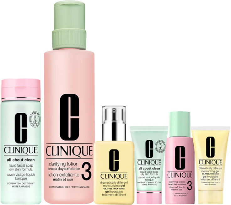 clinique clarifying lotion 3 - pelle da normale a oleosa tipo 3 confezione kit detergenti viso pelli da miste a grasse