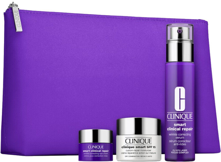 clinique smart clinical repair wrinkle correcting serum confezione 30 ml siero viso + 15 ml crema viso giorno + 5 ml crema contorno occhi