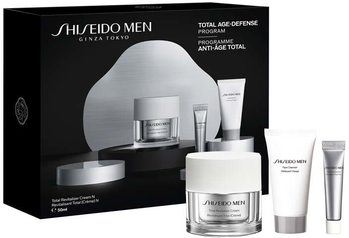 Shiseido Total Revitalizer Cream - Man Confezione 50 ML Crema Viso + 30 ML Detergente Viso + 5 ML Crema Viso