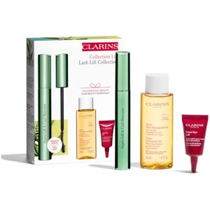 clarins mascara supra lift & curl confezione mascara nero + 50 ml olio detergente viso + 3 ml siero contorno occhi