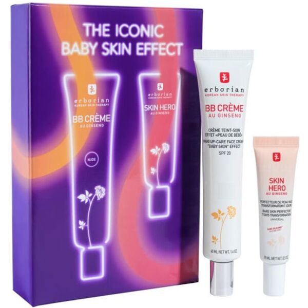 erborian the iconic baby skin effect dore' 40 ml bb crème nude + 15 ml crema viso