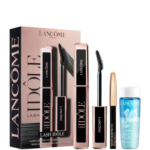 lancome lash idôle confezione mascara 01 black + mini crayon khol black + 30 ml bi-facil struccante occhi