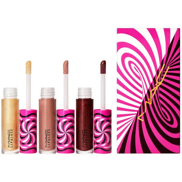 m·a·c mini mac tiny tricks mini lipglass trio 3 x mini gloss