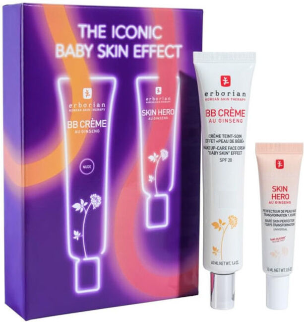 erborian the iconic baby skin effect dore' 40 ml bb crème nude + 15 ml crema viso