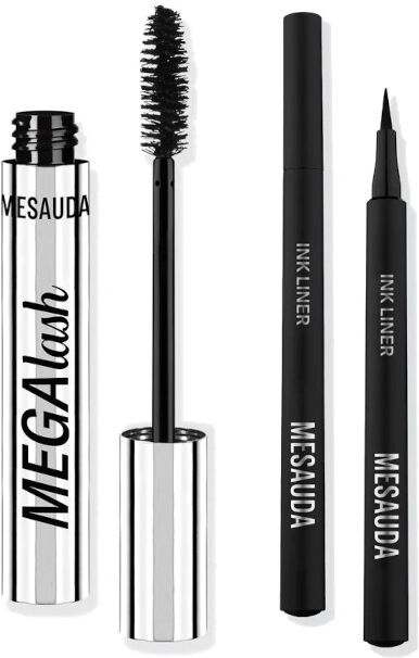 mesauda mega lash cofanetto mascara nero + eye liner nero