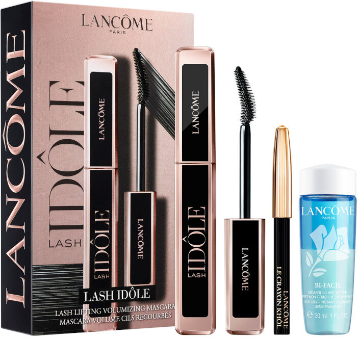 lancome lash idôle confezione mascara 01 black + mini crayon khol black + 30 ml bi-facil struccante occhi