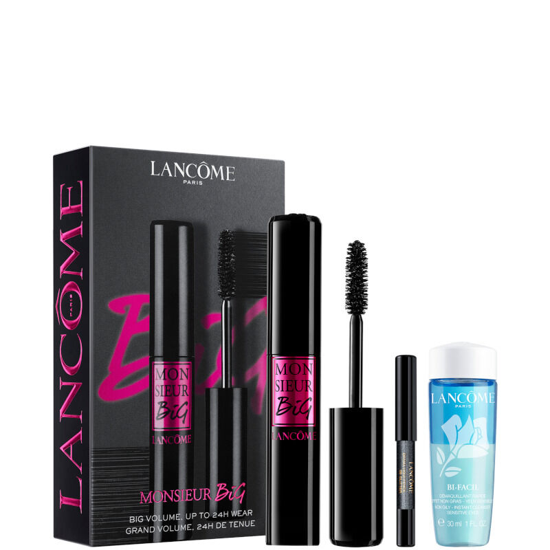 lancome monsieur big - mascara grande volume confezione 10 ml monsieur big mascara 01 big is the new black + le crayon khôl eyeliner pencil mini 01