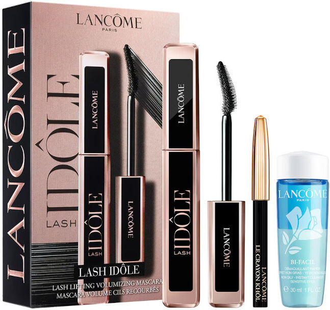 lancome lash idôle confezione 8 ml mascara lash idôle nero + 30 ml struccante bi-fasico + mini matita occhi nera