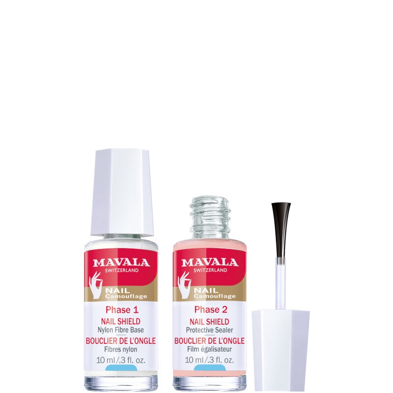 mavala bouclier de longle rinforza e protegge lunghia fragile trattamento unghie 10 ml fibre di nylon + 10 ml film levigatore