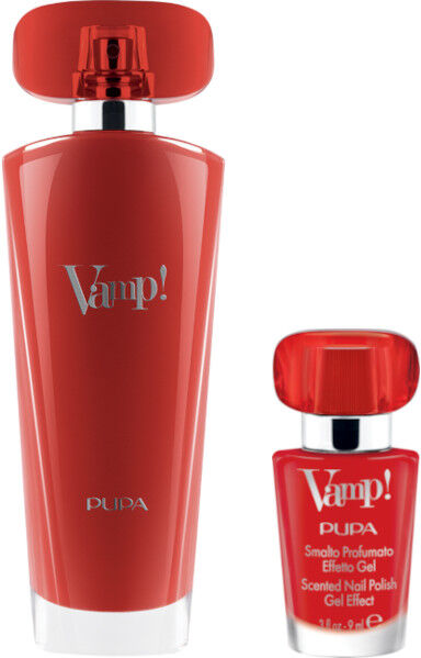 pupa vamp! red confezione 50 ml eau de parfum + 9 ml vamp! smalto profumato effetto gel 202