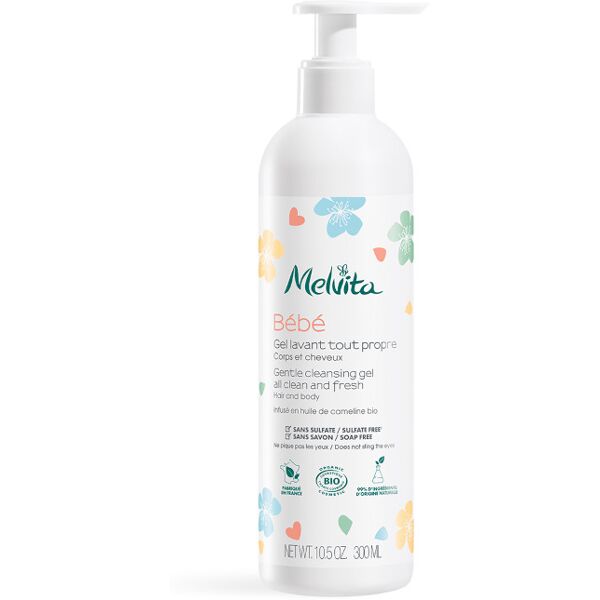 melvita bebè - gentle cleansing gel hair and body 300 ml