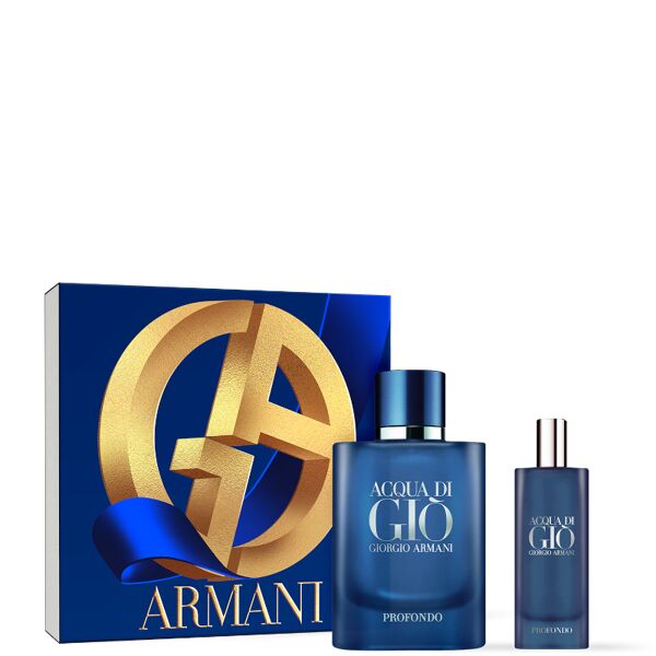armani acqua di gio' pour homme profondo cofanetto 75 ml eau de parfum + 15 ml eau de parfum