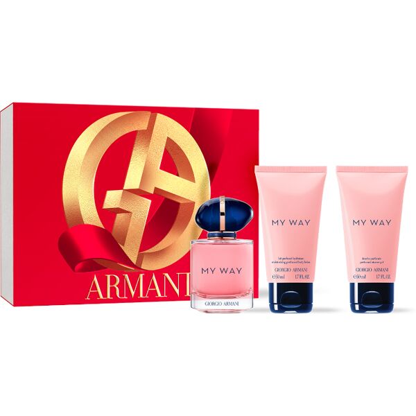 armani my way cofanetto 50 ml eau de parfum + 50 ml body lotion + 50 ml shower gel