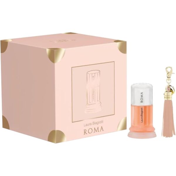 roma donna confezione 50 ml eau de toilette + laura biagiotti parfums bag charm