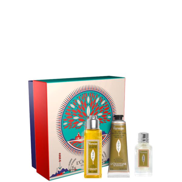 l'occitane en provence verveine cofanetto 7,5 ml eu de toilette + 70 ml gel doccia + 30 ml crema mani