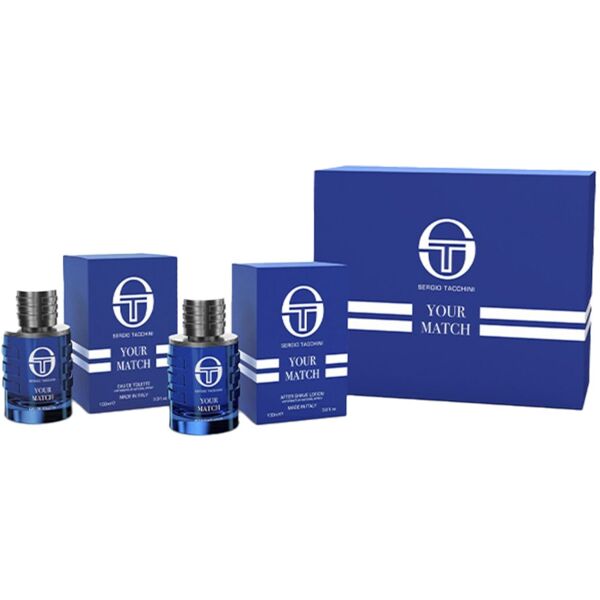 sergio tacchini your match confezione 100 ml eau de toilette + 100 ml after shave lotion