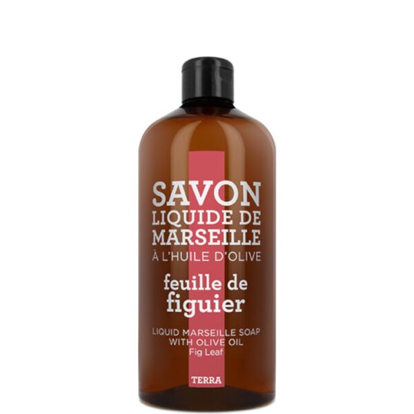 compagnie de provence terra - feuille de figuier savon liquide de marseille recharge 1000 ml