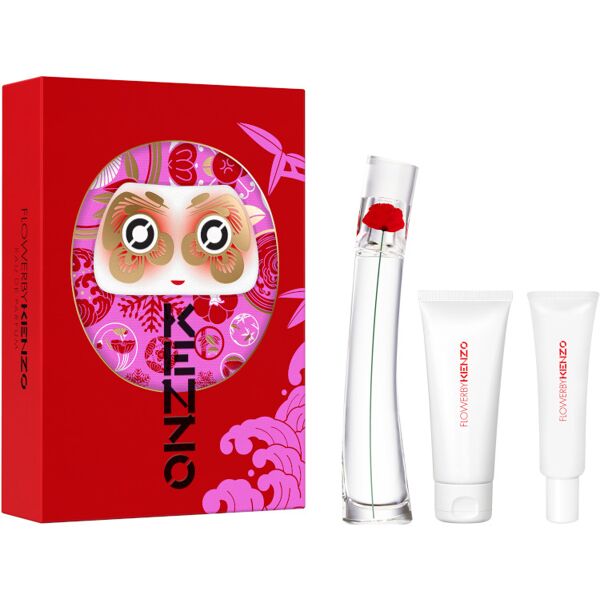 flower by kenzo edp confezione 50 ml eau de parfum + 75 ml latte corpo + 20 ml crema mani