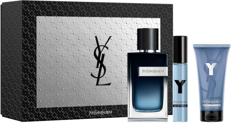 yves saint laurent y men edp confezione 100 ml eau de parfum + 50 ml balm after shave + 10 ml mini y eau de parfum