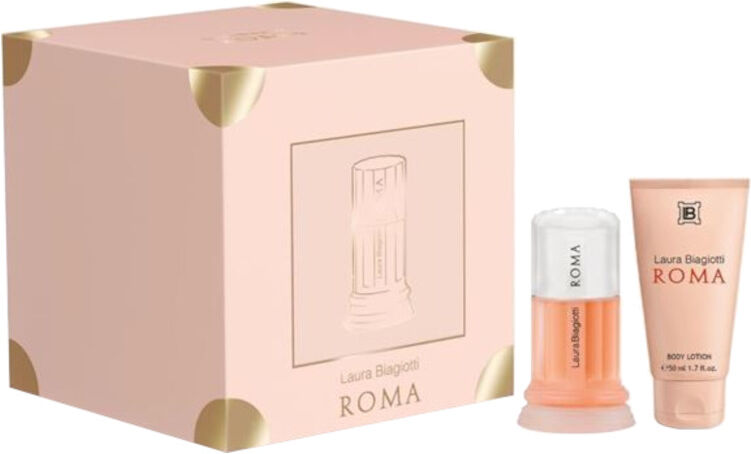 laura biagiotti roma donna confezione 25 ml eau de toilette + 50 ml body lotion