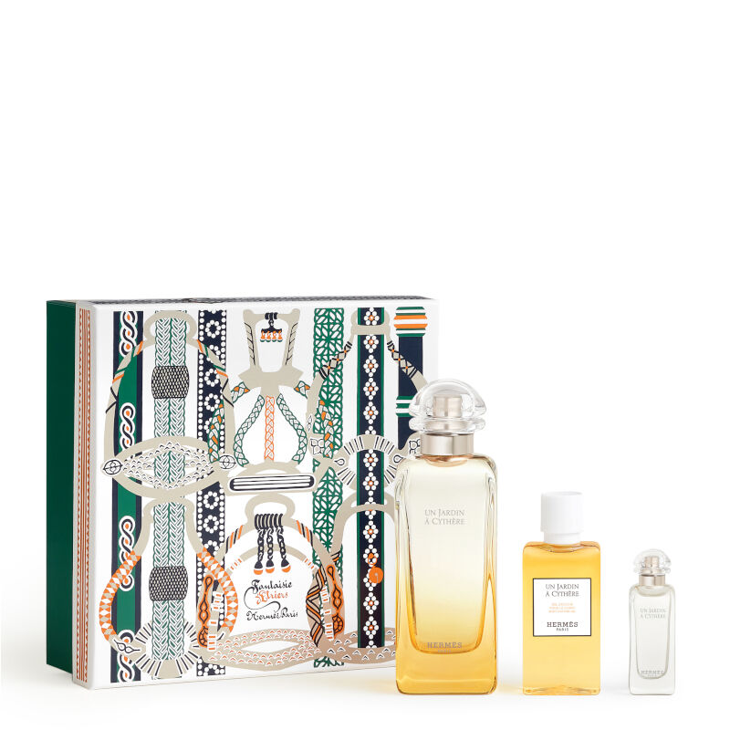 hermÈs un jardin à cythère cofanetto 100 ml eau de toilette + 12,5 ml eau de toilette mignon + 40 ml gel doccia