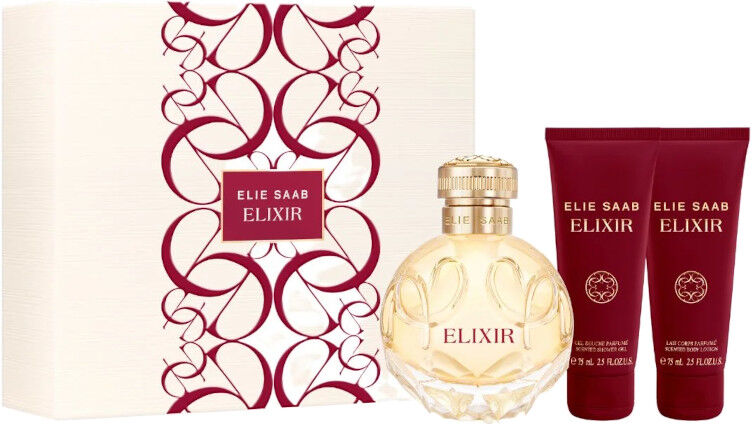 elie saab elixir confezione 100 ml eau de parfum + 75 ml body lotion + 75 ml shower gel