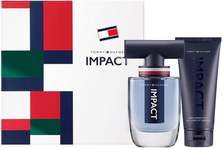 tommy hilfiger impact confezione 100 ml eau de toilette + 100 ml hair & body wash