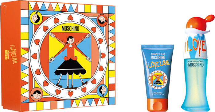 moschino cheap and chip i love love confezione 30 ml eau de toilette + 50 ml body lotion