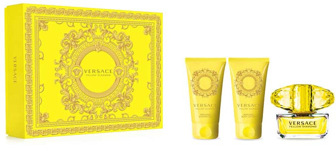 versace yellow diamond confezione 50 ml eau de toilette + 50 ml shower gel + 50 ml body lotion