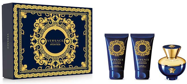 versace pour femme dylan blue confezione 50 ml eau de parfum + 50 ml shower gel + 50 ml body lotion