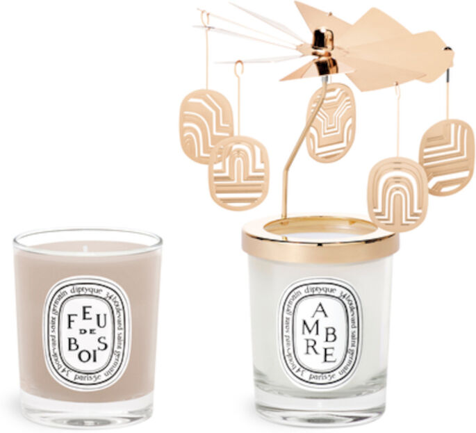 diptyque paris ambre e feu de bois carrousel delle feste holiday 2023 2 x 70 gr