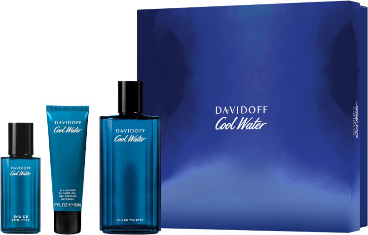 davidoff cool water confezione 75 ml eau de toilette + 50 ml shower gel + 15 ml eau de toilette