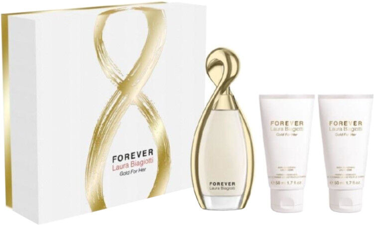 laura biagiotti forever gold confezione 60 ml eau de parfum + 2 x 50 ml shower gel