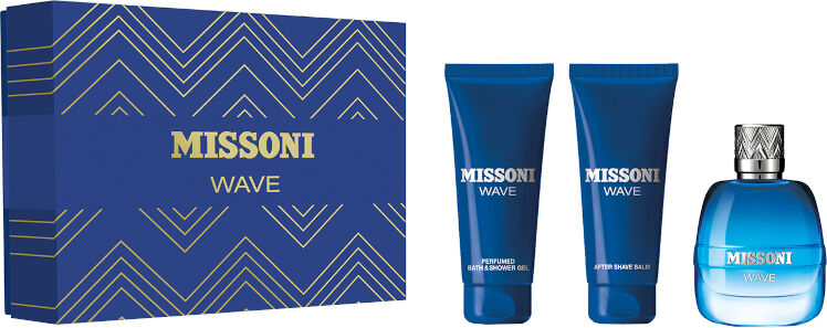 Missoni  Missoni Parfum Pour Homme Wave Confezione 100 ML Eau de Toilette + 100 ML After Shave Balm + 100 ML Shower Gel