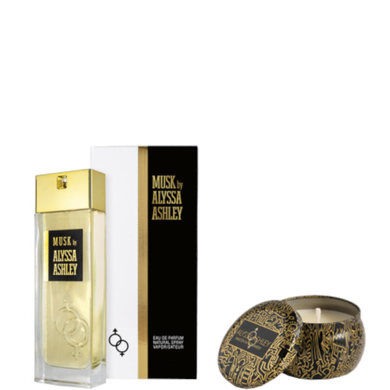 Alyssa Ashley Musk EDP Confezione 50 ML Eau de Parfum + 110 gr Candela Profumata