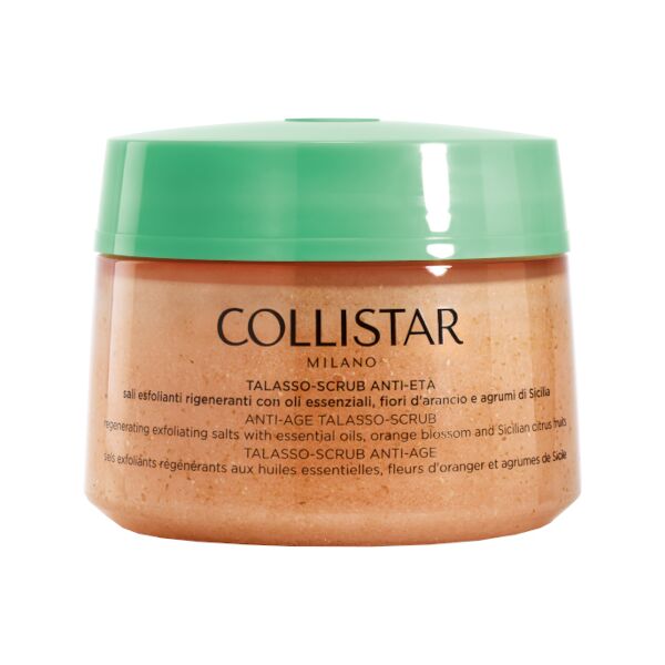 collistar talasso scrub anti eta sali esfolianti rigeneranti con oli essenziali fiori d arancio e agrumi di sicilia vasetto 700 gr