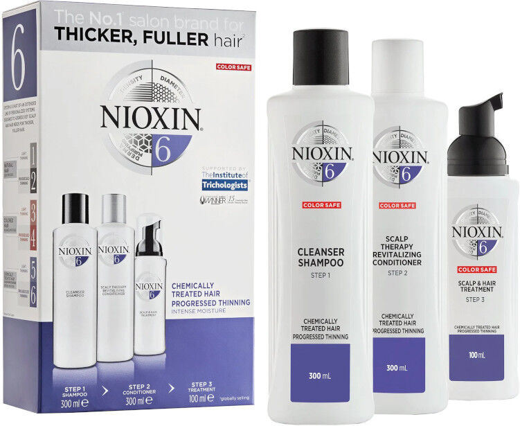 nioxin nioxin kit sistema 6 150 ml shampoo + 150 ml balsamo + 40 ml trattamento specifico