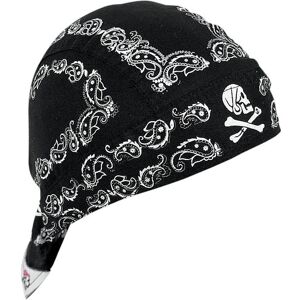 Bandana Sottocasco Moto Zanheadgear Flydanna Nero Paisley taglia unica