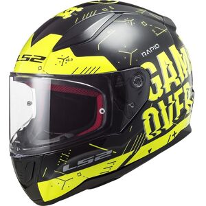 Casco Integrale Moto Ls2 FF353 RAPID Player Giallo Fluo Nero taglia M