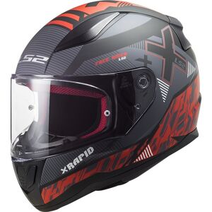 Casco Integrale Moto Ls2 FF353 RAPID Xtreet Nero Opaco Rosso taglia 2X