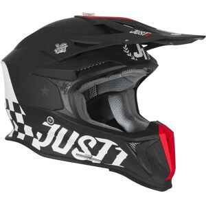 Casco Moto Cross Enduro Just1 J18 + MIPS OLD SCHOOL Nero Opa taglia L