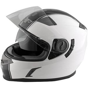 American-pro Casco Moto integrale Doppia Visiera A-Pro Dominator Bianco taglia XL