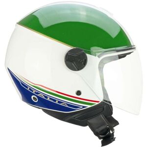 Casco Moto Jet CGM 107i FLORENCE ITALIA Bianco Rosso Visiera taglia XX