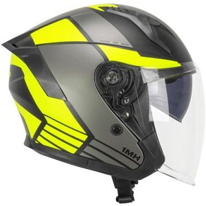 Casco Moto Jet Ska-P 1MHG JEDI SPORT Nero Giallo fluo opaco taglia 2XL