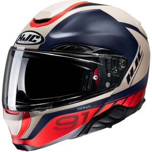 Casco Moto Modulare P/J Hjc RPHA 91 RAFINO MC1SF Bianco Blu taglia S