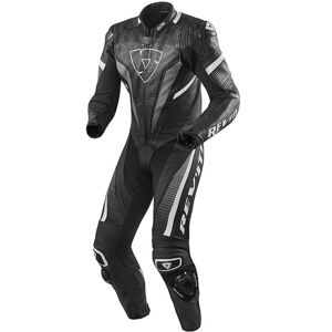 Tuta Intera Moto Racing in Pelle Rev'it SPITFIRE 1pc Nero Bi taglia 52