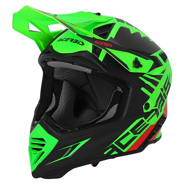 casco moto cross enduro acerbis x-track 2206 verde nero taglia 2xl